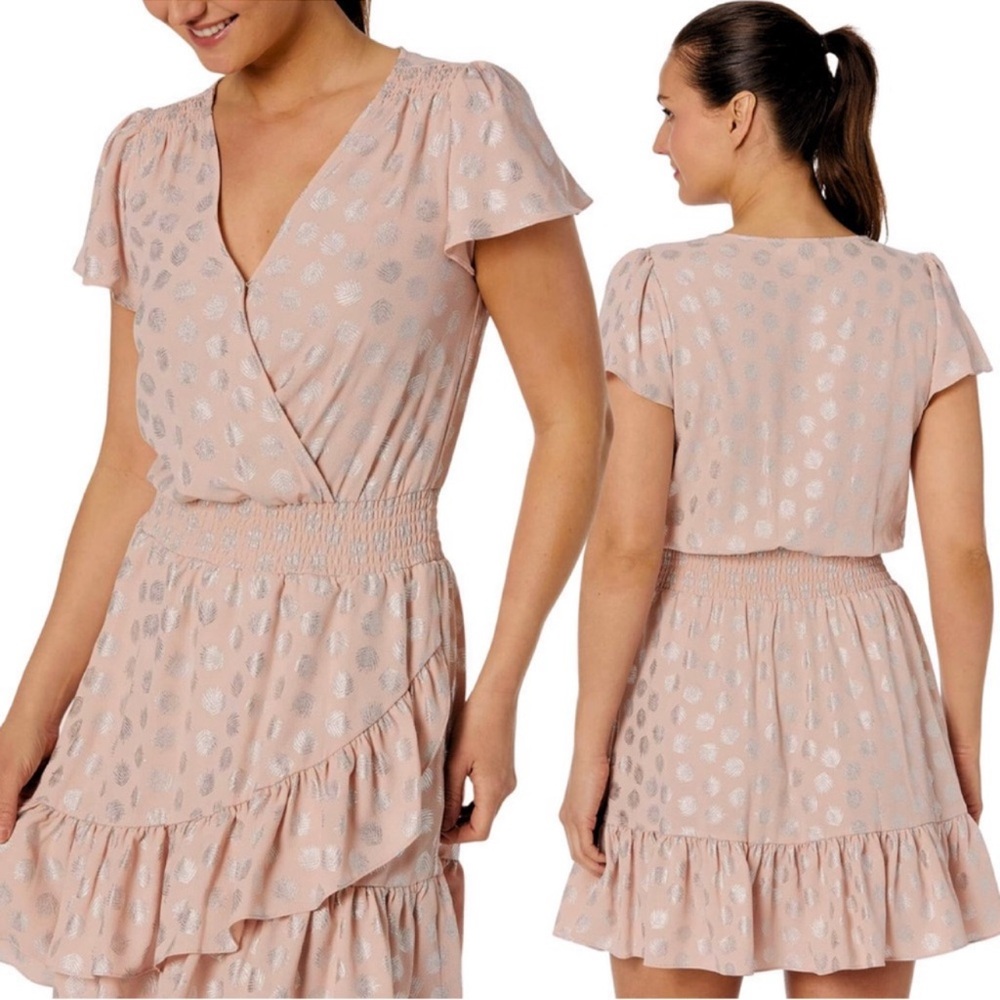 EUC Michael Kors Julia Wrap Dress in Rosewater Size Large